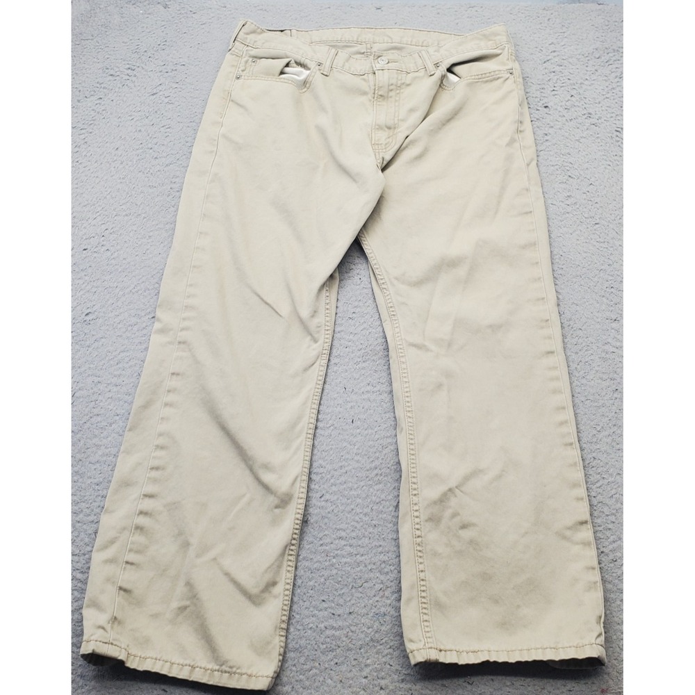 Levi's 559 Jeans Mens 36x30 Tan Denim Stretch Straight Fit White Tab Streetwear